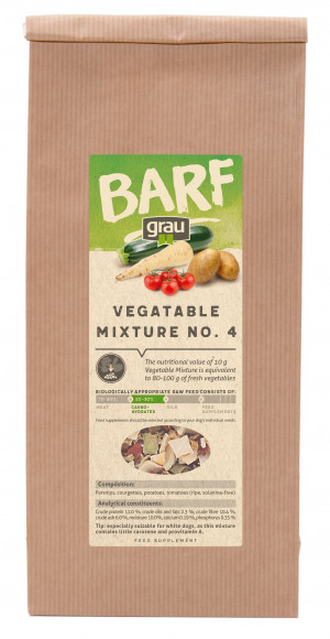 GRAU BARF Vegetable Mix No.4 - papildbarība suņiem 500g